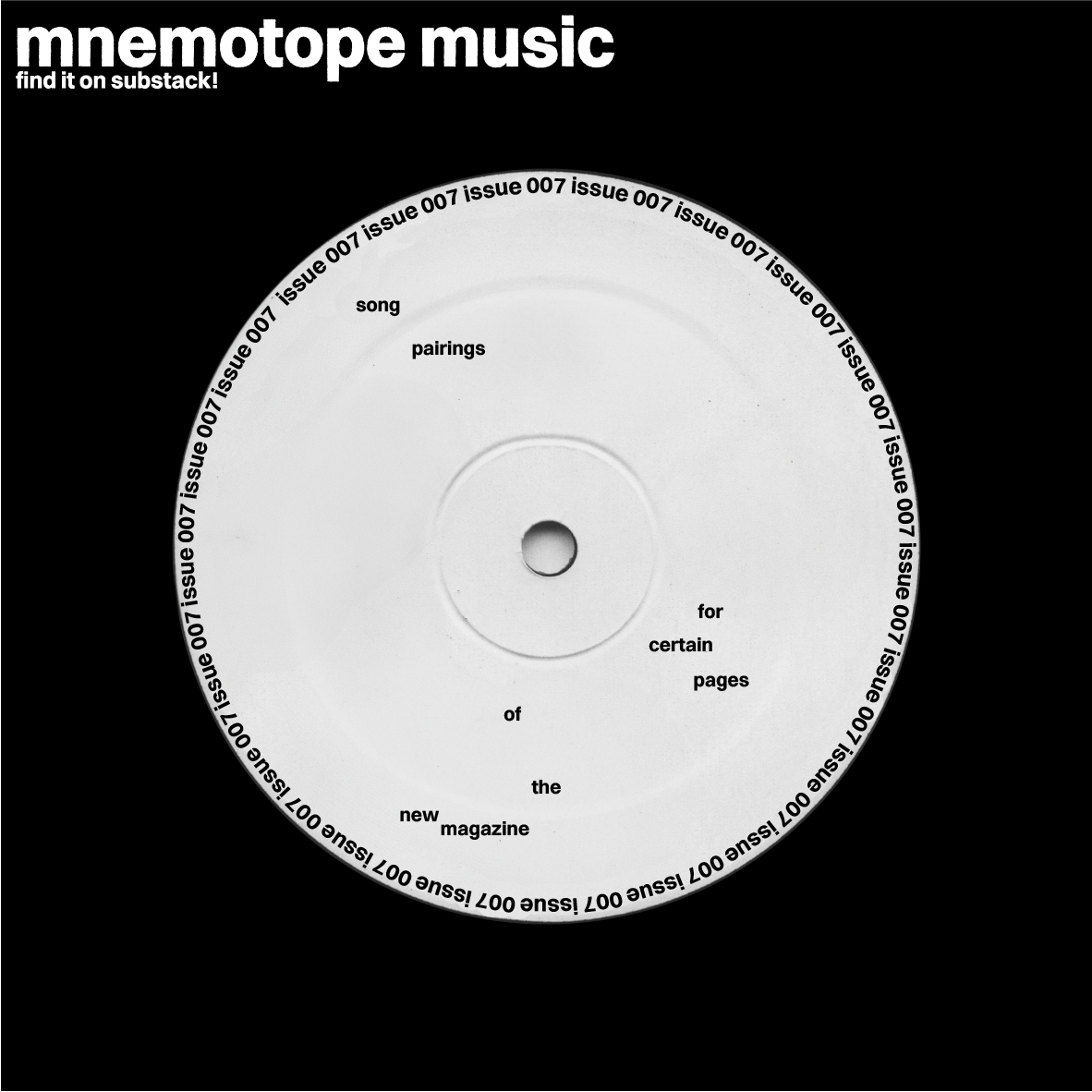 song pairings for issue 007