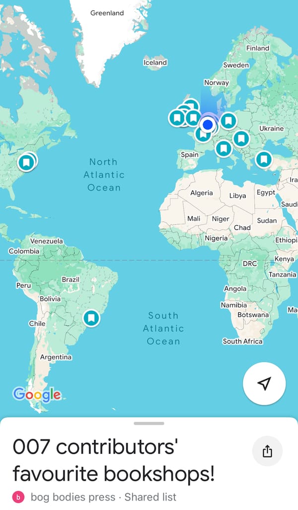 a map of great bookshops